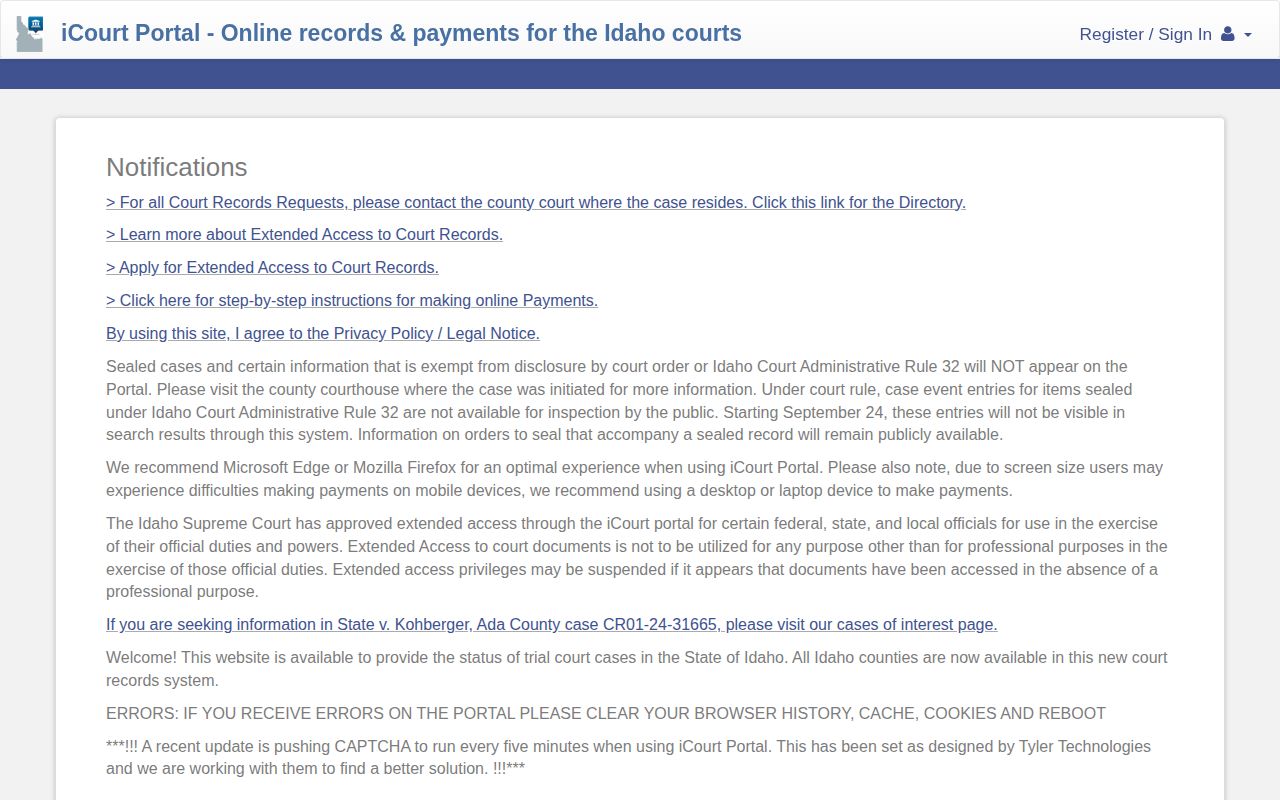 Clark County released inmate court record search